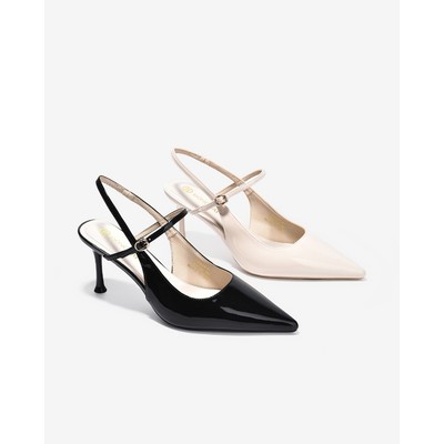 Giày Cao Gót Slingback Đông Hải Quai Mảnh Da Bóng - G5858