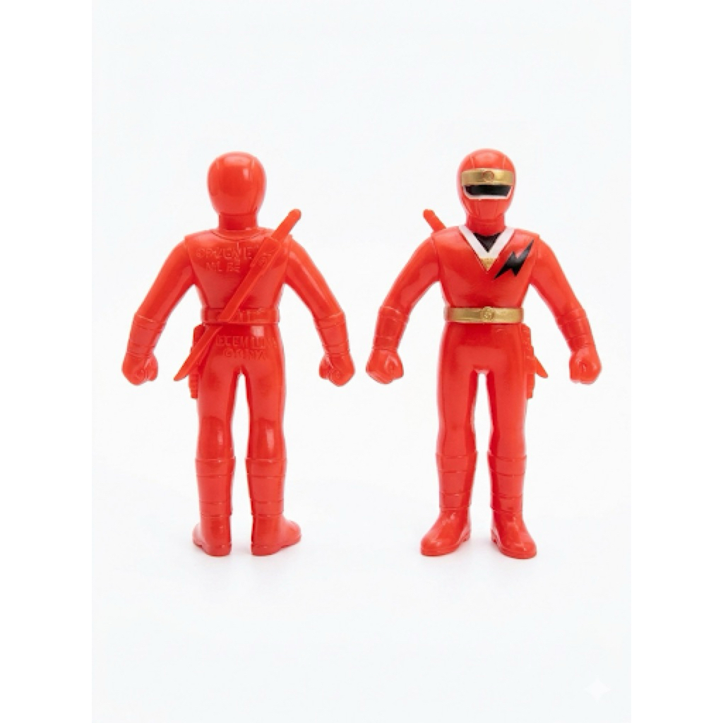 Mô hình Super Sentai Kakuranger Ninja red nhựa dẻo chính hãng Bandai size 8cm