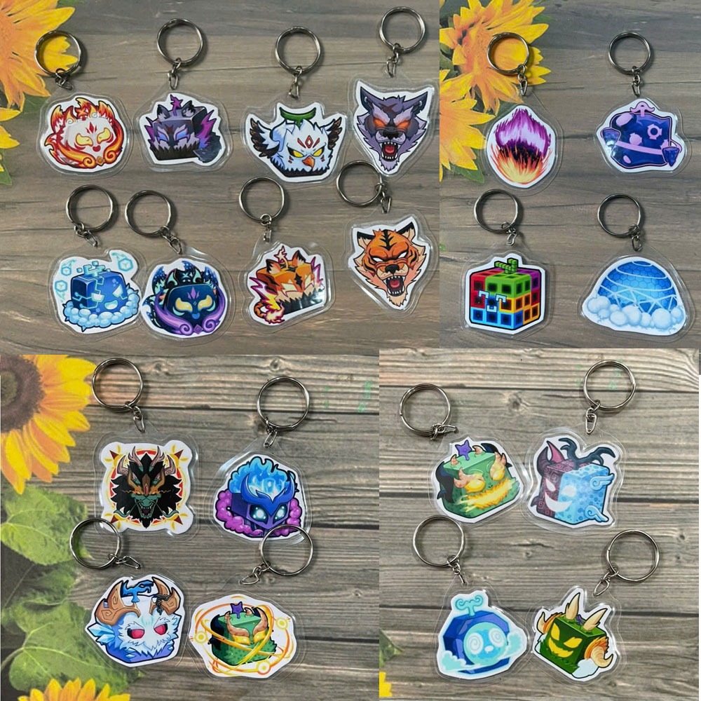 Combo Móc khóa blox fruit các mẫu tuyệt chiêu các trái Dragon yeti kitsune daugh T-rex  MAU3339