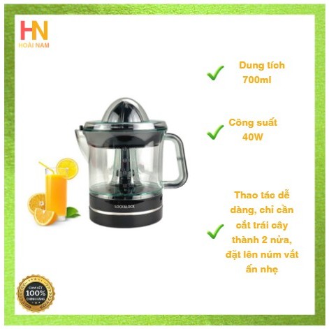 MÁY VẮT CAM, 0.7L, 220-240V, 50/60HZ, 40W - Màu đen EJJ236BLK Lock & _lock