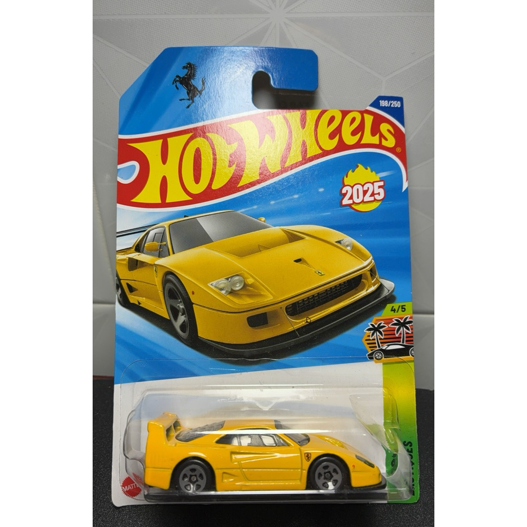 Mô hình xe HotWheels- FERRARI F40 COMPETIZIONE (tỉ lệ 1:64) card Mỹ