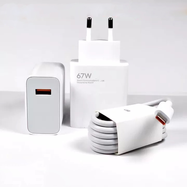 Bộ sạc nhanh Xiaomi 67W kèm dây Type C có Mi Charge Turbo bảo hành 1 đổi 1
