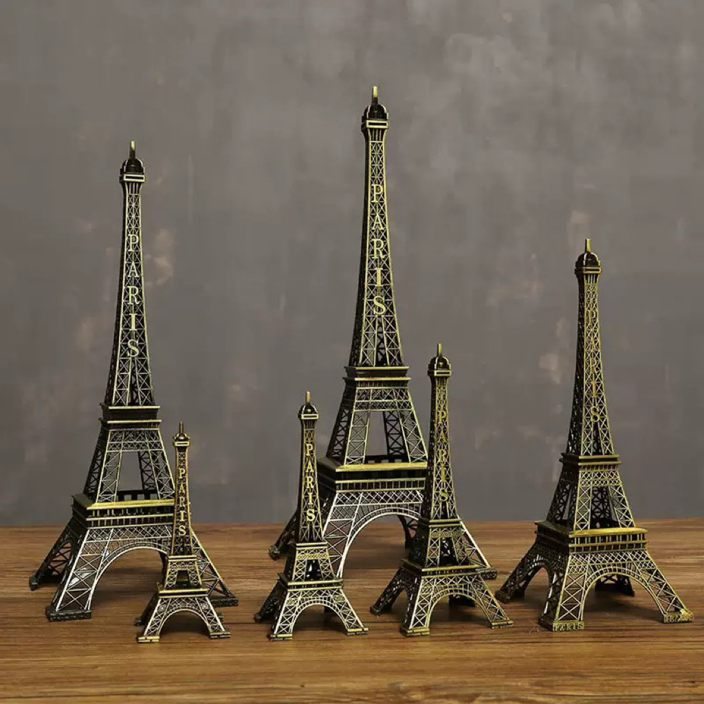 Mô Hình Tháp Eiffel Paris 18cm – Đồ Trang Trí Kim Loại Vintage
