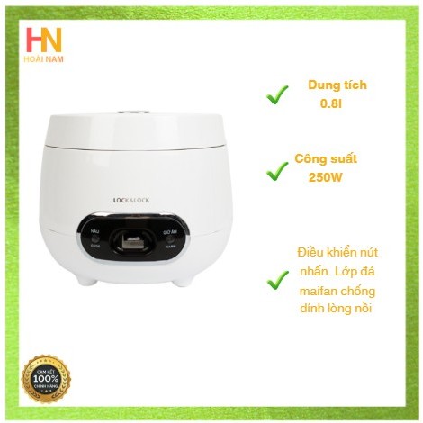 Nồi cơm điện mini Lock _n_Lock dung tích 0.8L - EJR426WHT