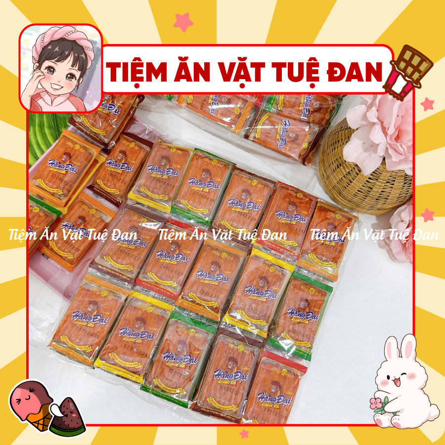 Bịch 60 Gói Dê Nướng Hằng Đại Mini Đồ Ăn Vặt Trường, Đồ ăn vặt Hằng Đại