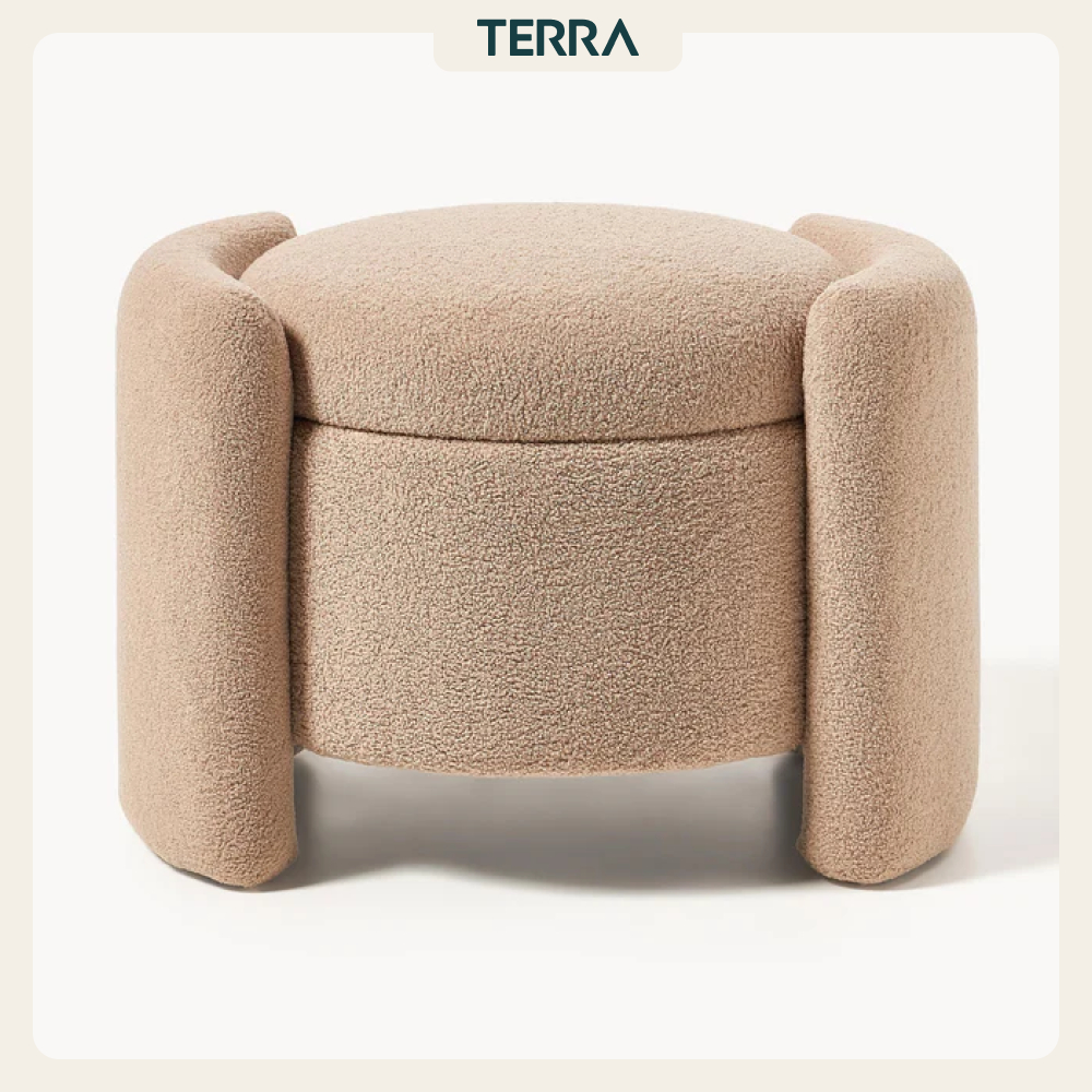 Terra Home – Ghế Đôn Teddy Benji Có Ngăn Chứa | Nội Thất Terra Đa Năng Hiện Đại