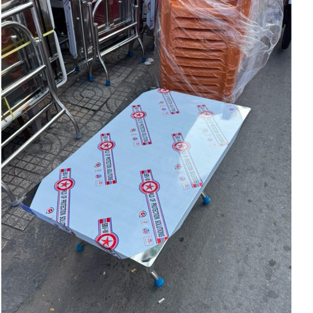 Bàn inox 201 100% 60*100*60 quán ăn / quán nhậu, bàn xếp inox gấp gọn , bàn inox quán ăn 60x100 lùn