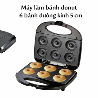 Máy làm bánh hình donut 6 bánh công suất 750W - Bảo hàng 12 tháng