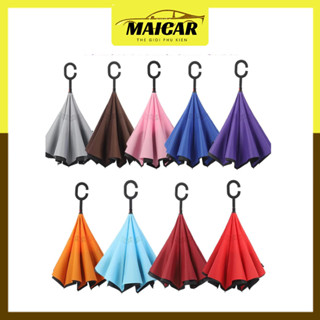 Ô Gấp Ngược Thông Minh Kiểu Nhật, Dù Mở Ngược 2 Lớp Cán Chữ C Chống Thấm Nhiều Màu TGPKOT94