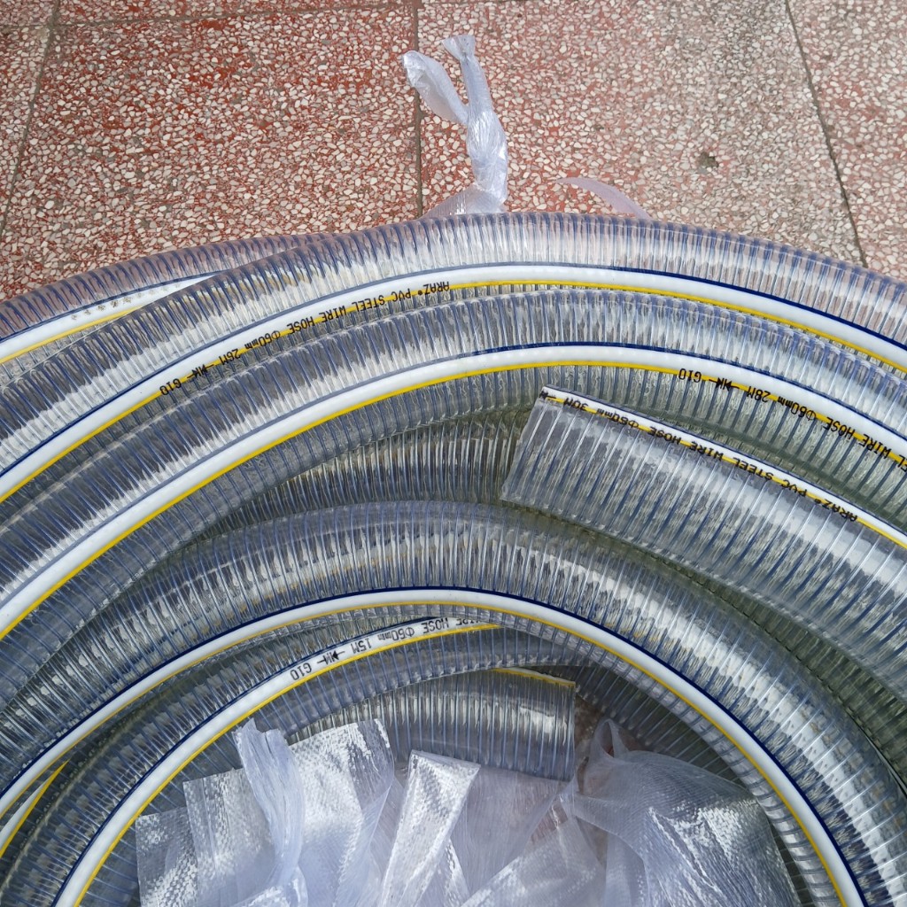 Ống nhựa mềm lõi thép Phi 60( D60) hàng nhập khẩu chuyên dẫn dầu, dẫn nước..., đơn giá 2m