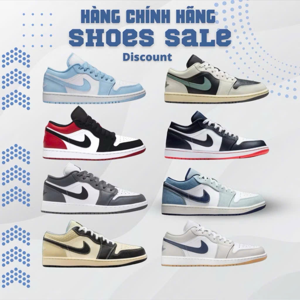 [Chính Hãng] Giày_J.D 1 Low Cổ Thấp Cực Hot Mẫu Mới Siêu Đẹp Cho Nam Nữ