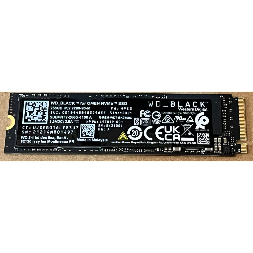 SSD Nvme WD_BLACK 256GB  SDBPNTY-256G-1106 - 256GB m.2 2280 hàng new zin chính hãng