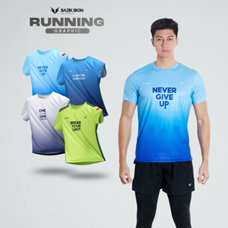 Áo Thun Chạy Bộ Nam BAZIK LightMax Pro Graphic 01 Siêu nhẹ, Nhanh Khô , Co giãn