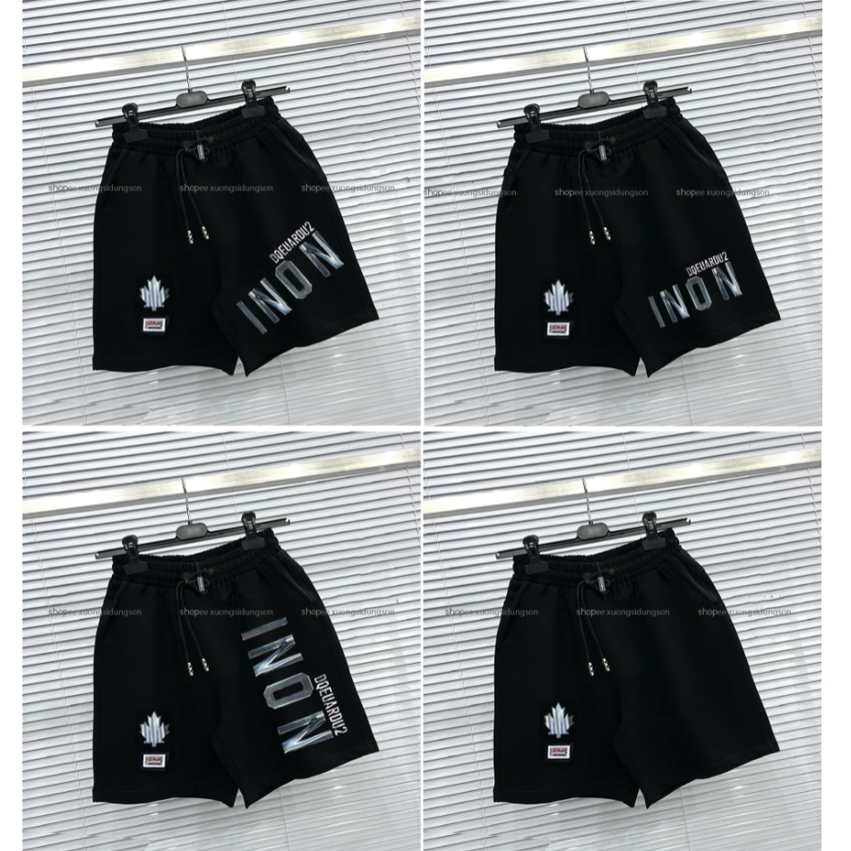 Quần Đui nam nữ chữ Icon gương lô gô sắt, quần short đùi chữ gương chất Poly mẫu hottrend mới nhất