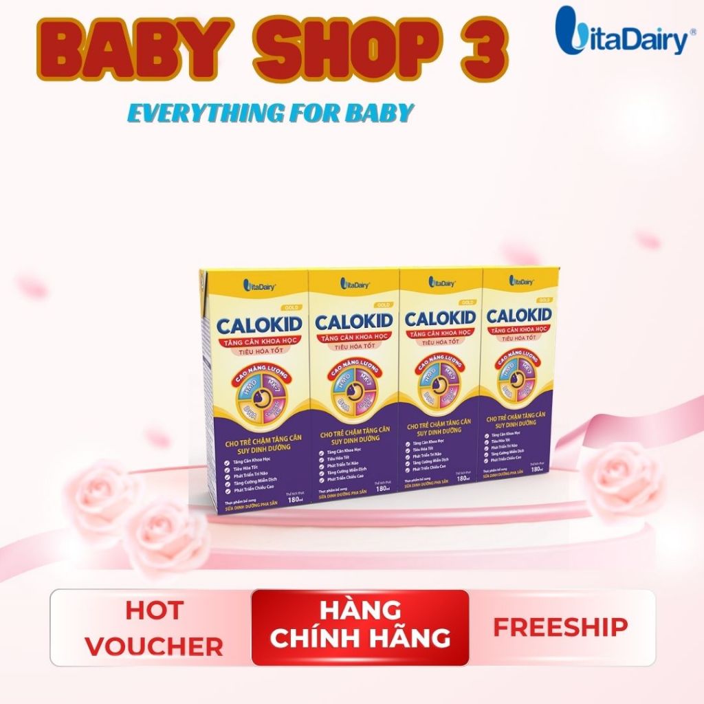 Sữa uống dinh dưỡng Calokid 110ml/180ml - Vitadairy - Hàng Chính Hãng