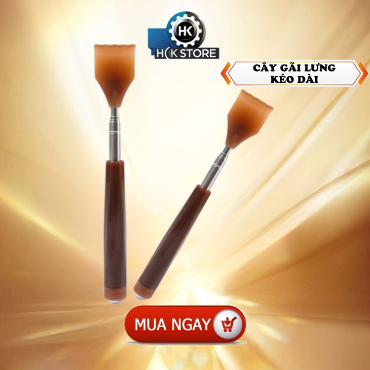 Cây Gãi Lưng Có Thể Kéo Dài, Tay Cầm Có Bi Massage Lưng Xoay 360º Tiện Lợi