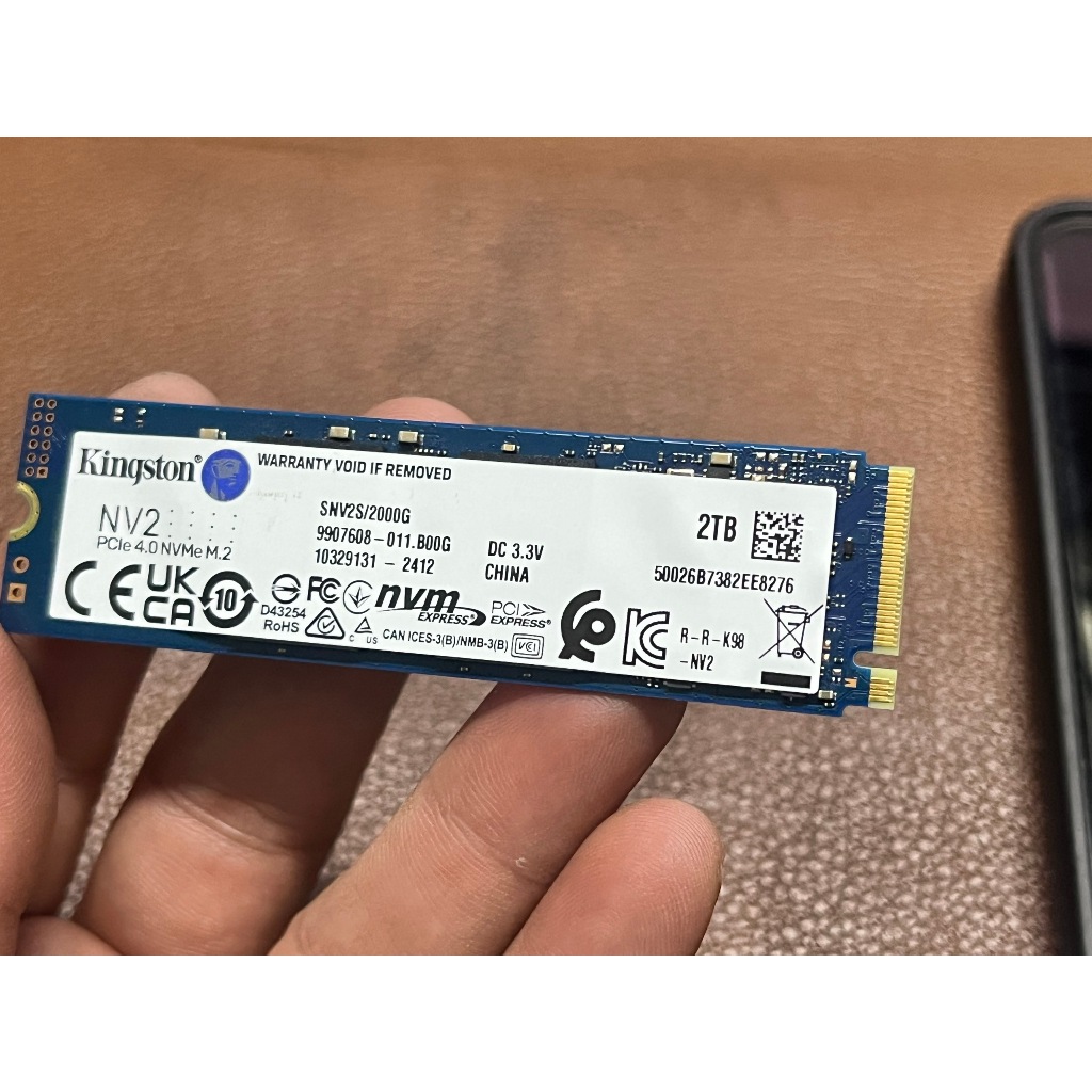Bán SSD Kingston NV2 2TB M.2 PCIe Gen4 x4 NVMe SNV2S2000G Sức khỏe 98% hàng cũ zin theo máy chính hã