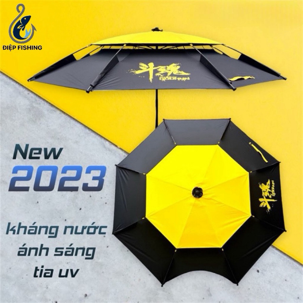 ( SALE ) Ô Dù Câu Cá Ô Che Nắng Mưa, Ô DOUHUN 2 Tầng Siêu Bền Đủ Độ Dài 2m2 - 2m4 Đi Câu Bắt Cá Fish