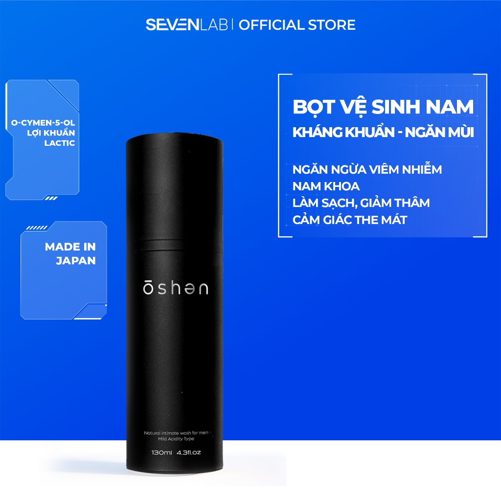 Bọt vệ sinh nam giới Oshen Japan 130ml giúp khử mùi, kháng khuẩn, sạch sâu cùng với hương bạc hà