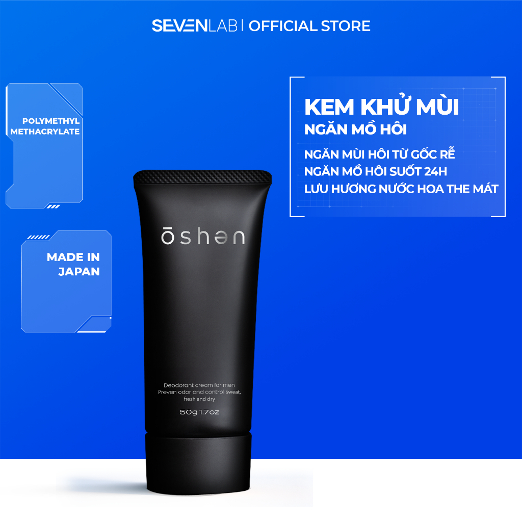 Kem khử mùi hôi nách, hôi chân, cơ thể cho nam giới Oshen Japan kháng khuẩn 50g