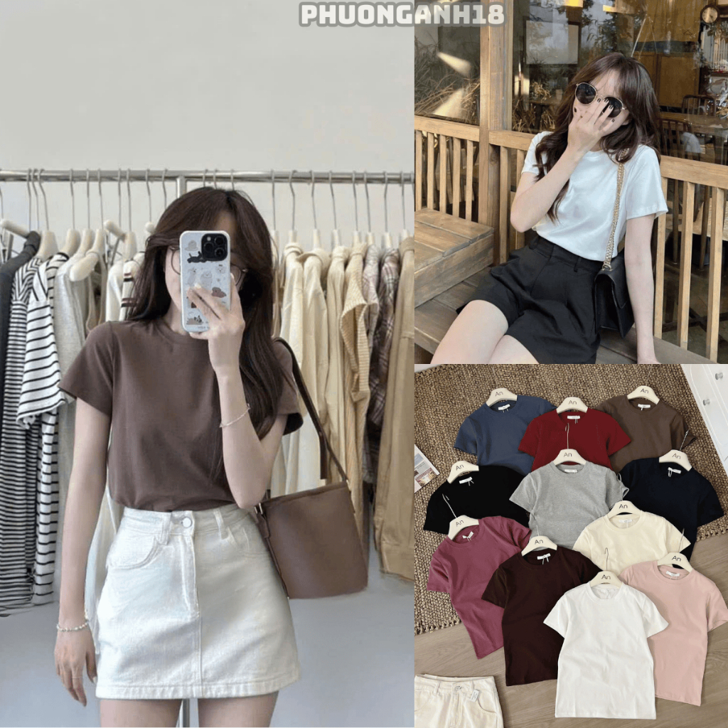 [Hàng có sẵn] Áo thun trơn babytee hàng Quảng Châu Mác Nafan