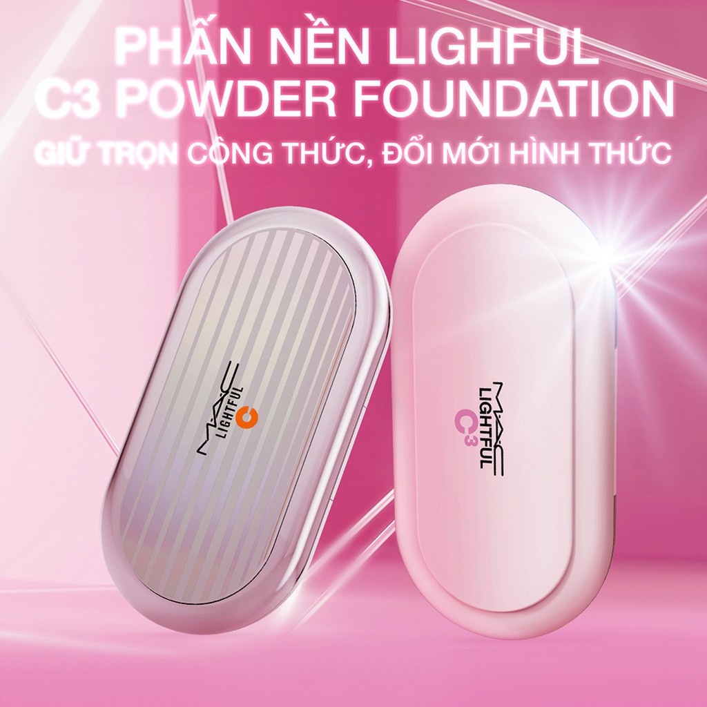 Phấn Nền MAC Cosmetics Lightful C³ Natural Silk Powder Foundation SPF15 NC15 – Da Sáng, Mịn Lì Tự Nh