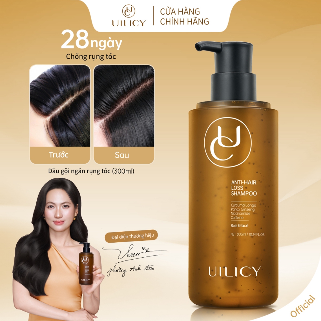 Uilicy Dầu Gội Chống Rụng Tóc Không Chứa Silicone Công Thức Chuyên Biệt Cho Tóc Dầu Tạo Bọt Mịn Hương Thơm Cao Cấp Phong