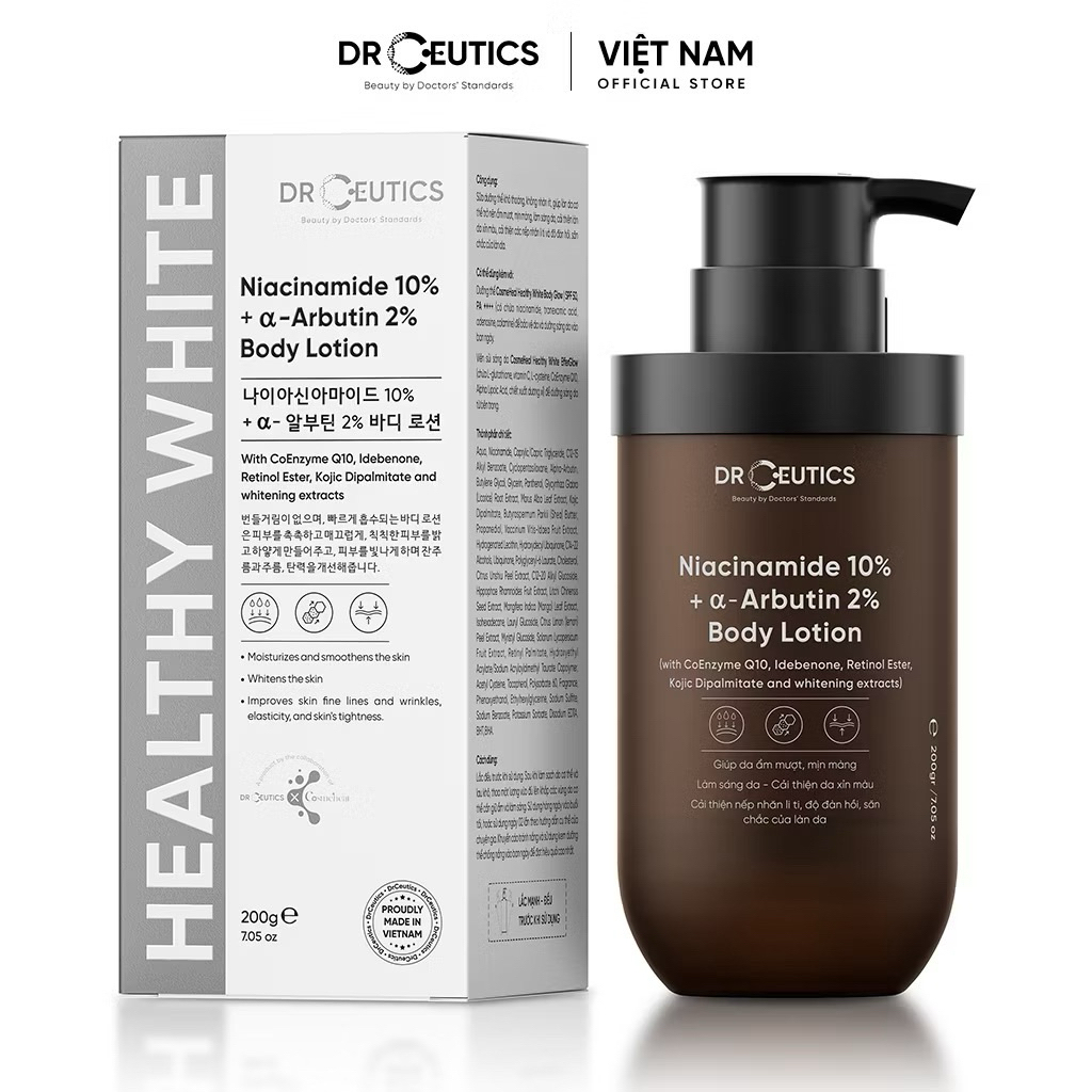 [Chính Hãng] DRCEUTICS Sữa Dưỡng Thể Trắng Da DrCeutics Body Lotion Healthy White (150ml)