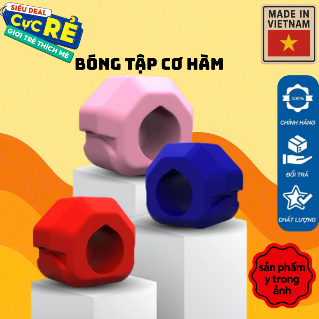Bóng Tập Cơ Hàm Jawsize Chính Hãng, Dụng Cụ Tập Chewing, Mewing, Jawliner AHA