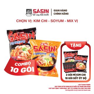 [KOL MUA 10 TẶNG 2] Mì Cay Sasin Combo 10 gói mì + 10 gói ớt độ_(chọn vị)