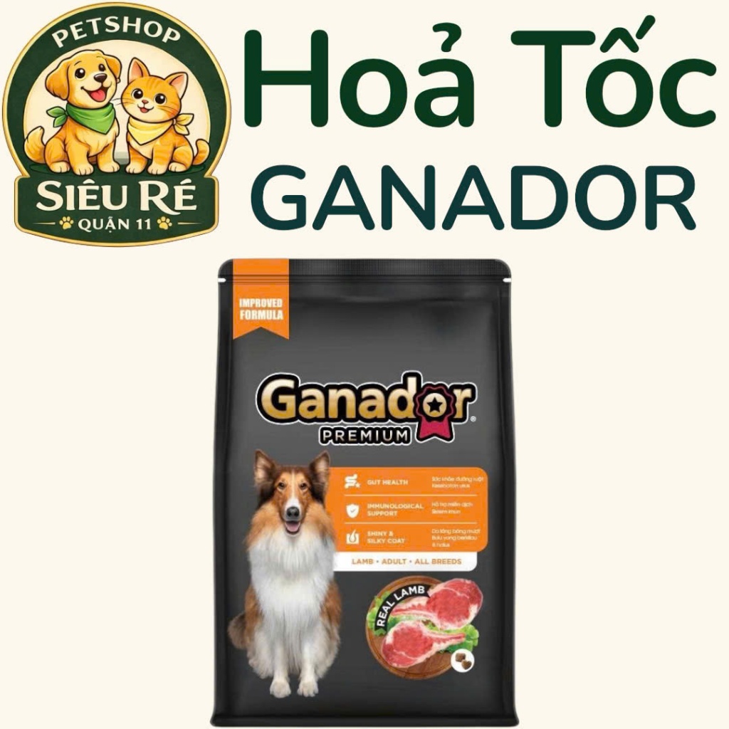 [GÓI 3KG] HẠT GANADOR VỊ CỪU GÓI 3KG - VIỆT NAM -