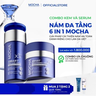 Combo Giảm Sạm Nám Chuyên Sâu MOCHA Smart Brightening Cream và Smart First Care Serum, Mua 2 Tặng 2
