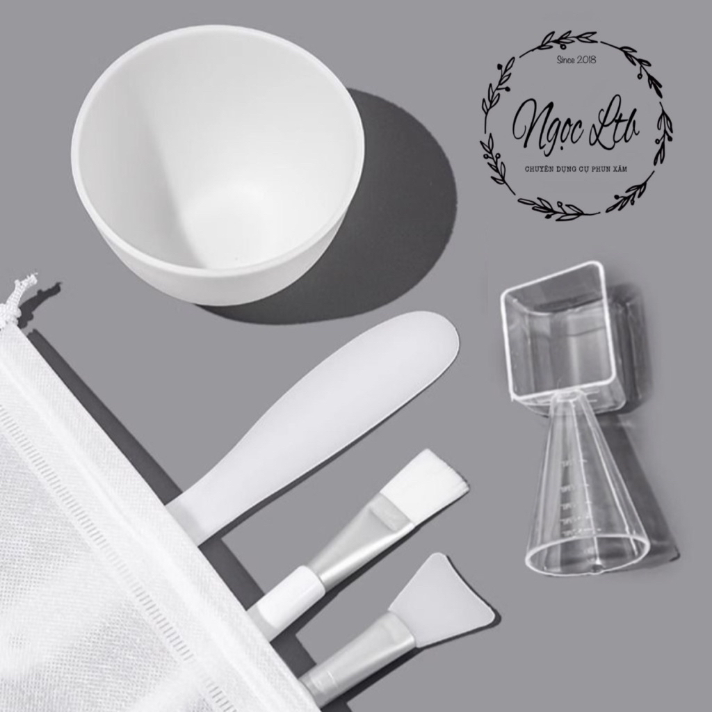 Dụng cụ trộn đắp mặt nạ spa silicon