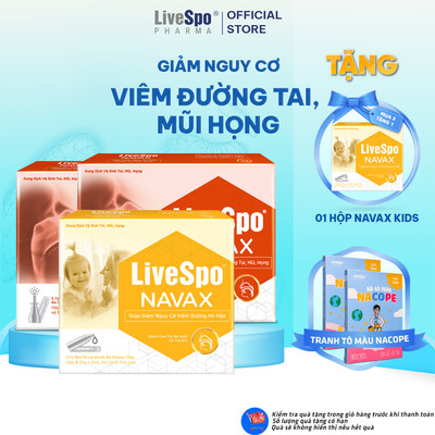 Combo 2 LiveSpo Navax chuyên dụng 10 ống và 1 NAVAX sơ sinh, Tặng 1 Navax sơ sinh [Mua 3 tặng 1]