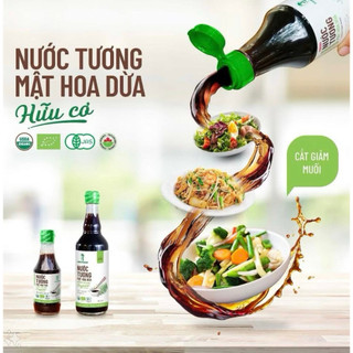 [Kèm quà tặng]Nước Tương Hữu Cơ Mật Hoa dừa Sokfarm - Thuần chay, không phụ gia