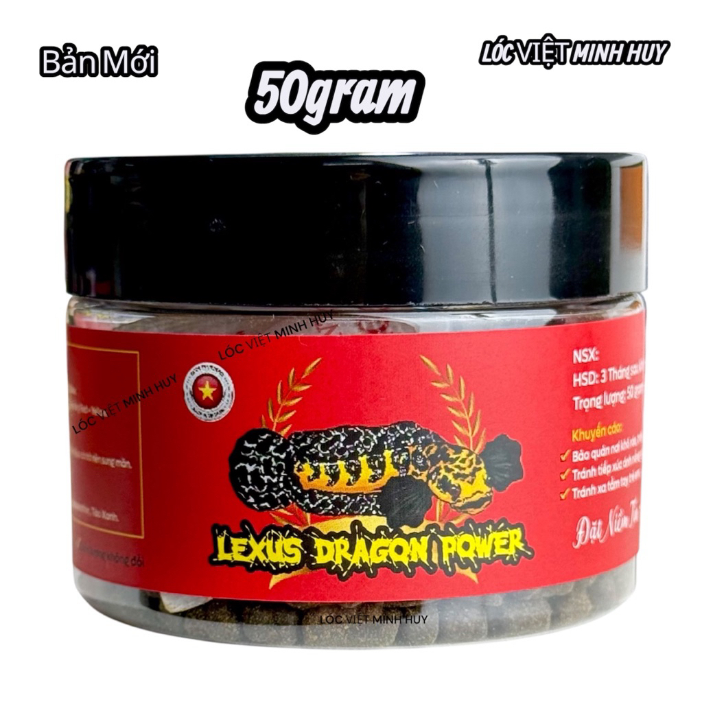 Cám Lexus Dragon Power ( BẢN MỚI )Thức ăn cao cấp cho cá lóc vảy Rồng-Hỗ Trợ Màu viền vảy vượt trội.