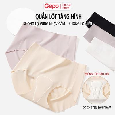 GEPO Quần Lót Nữ Tàng Hình Chống Lộ Chất Liệu Su Đúc Mềm Mịn Không Đường May Mặc Quần Ôm Body Legging Tập Gym Yoga