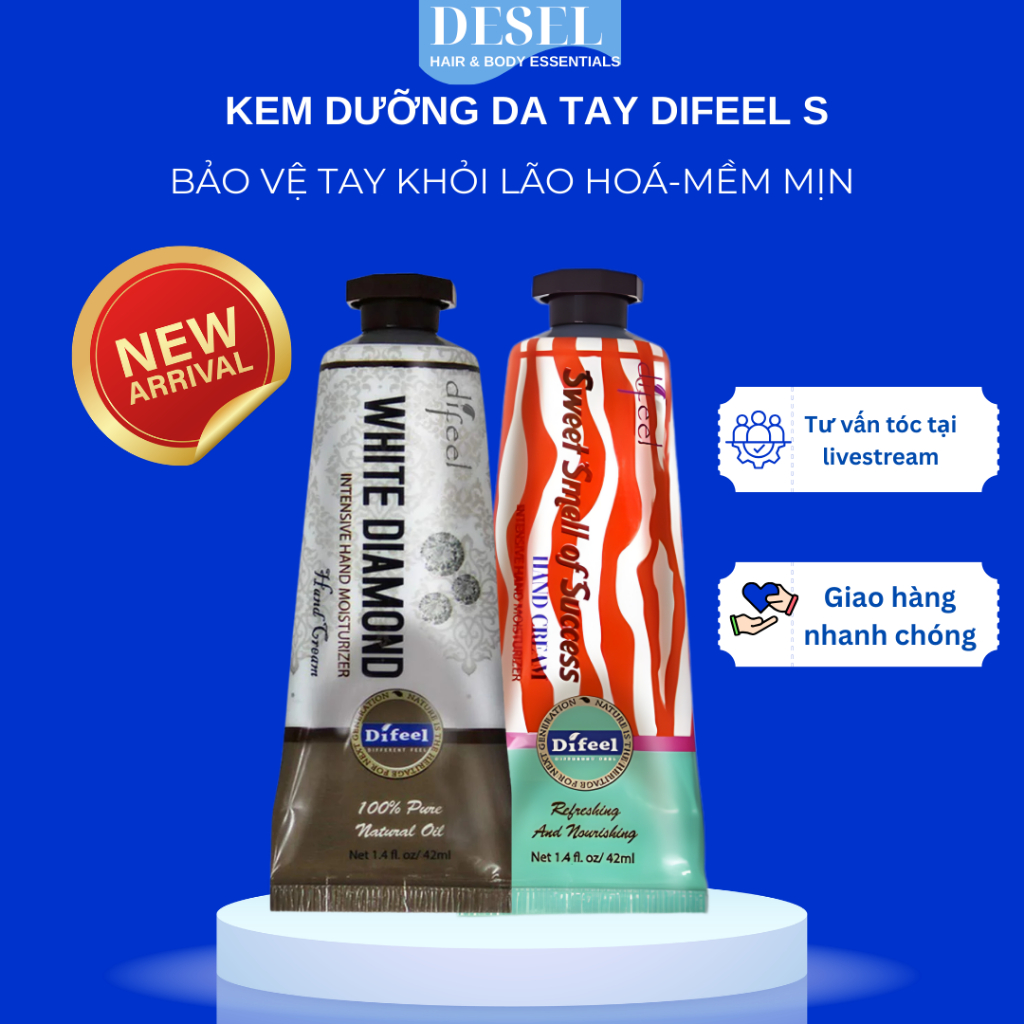 [DESEL] KEM DƯỠNG TAY DIFEEL Kem Dưỡng Da Tay Difeel 42ml Dưỡng Ẩm Sâu Mềm Da, Thơm Nhẹ,Thấm Nha