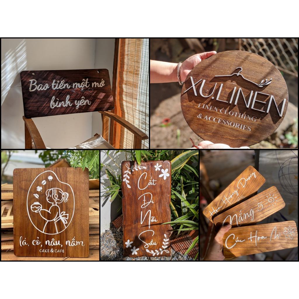 bảng gỗ thông khắc cnc không đèn thiết kế theo yêu cầu
