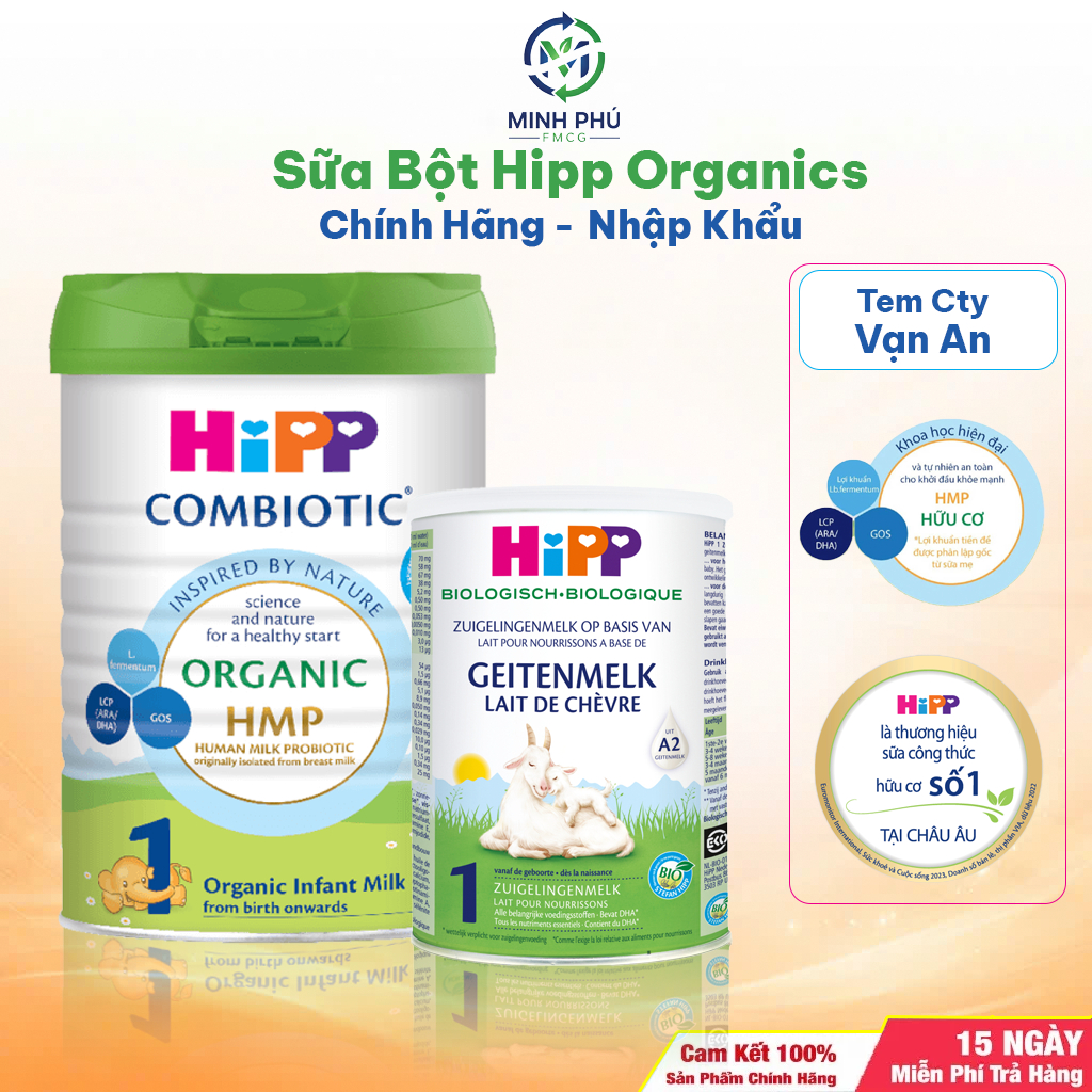 ( DATE MỚI ) Sữa Hipp Organics Số 1-2-3-4 sữa Bò và Dê hàng chính hãng