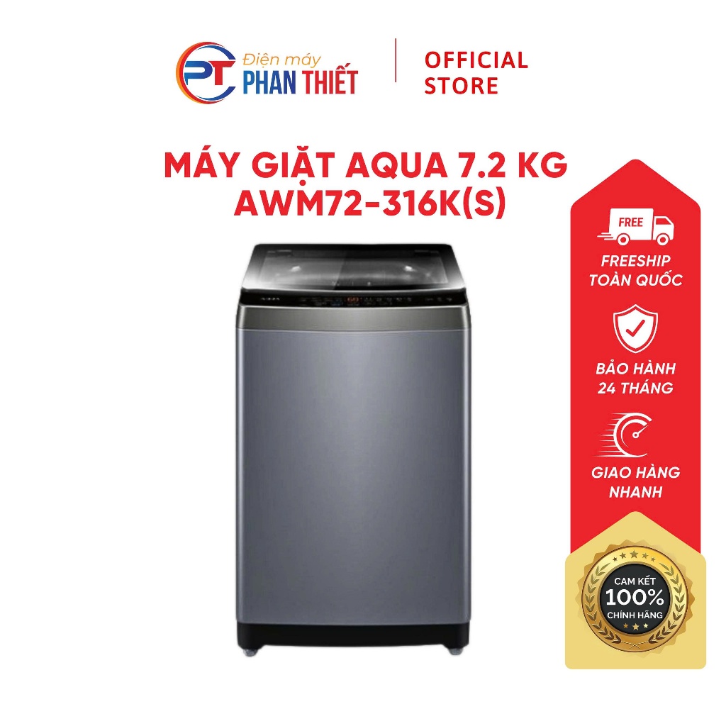 Máy giặt AQUA 7.2kg AWM72-316K(S)