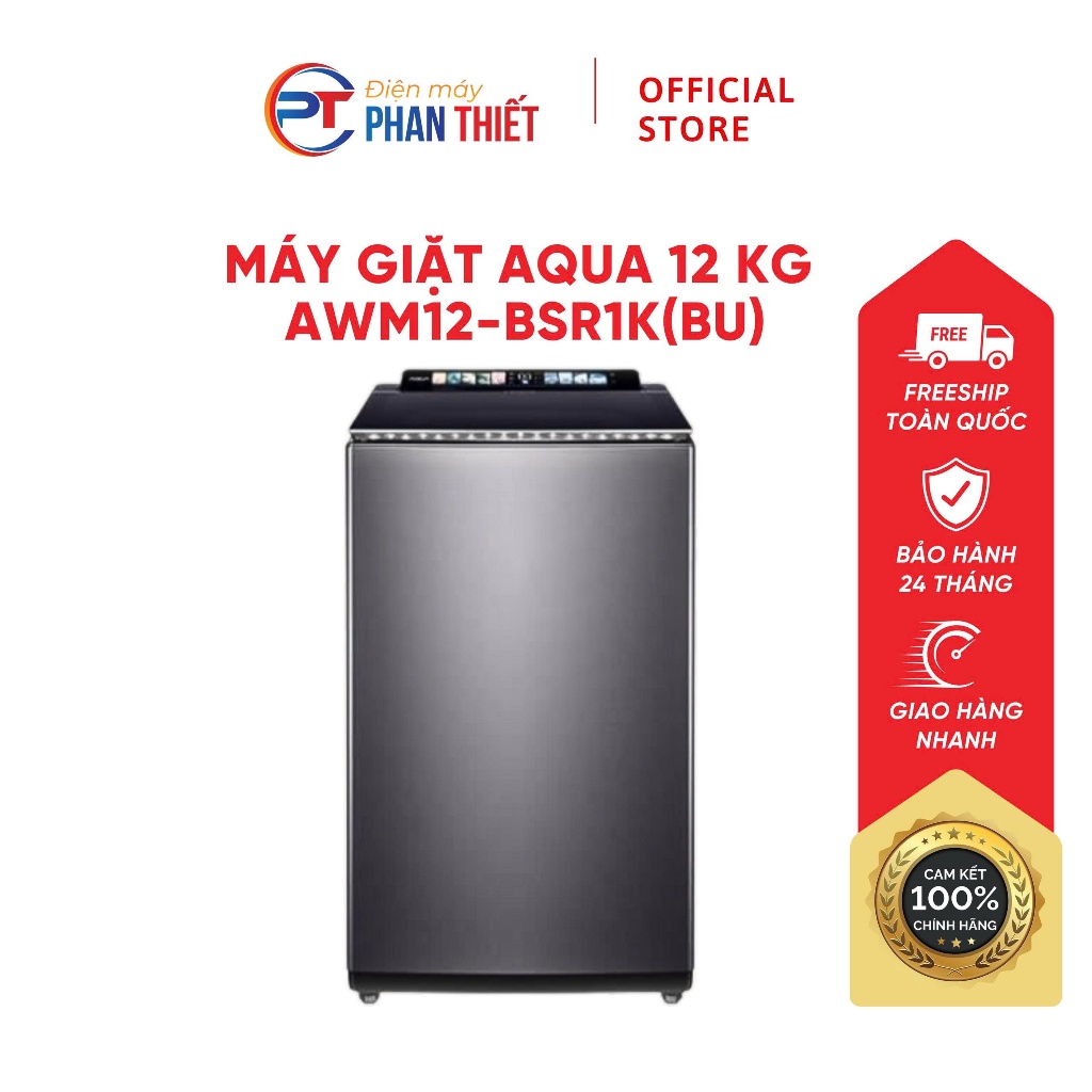 Máy giặt AQUA 12kg AWM12-BSR1K(BU)