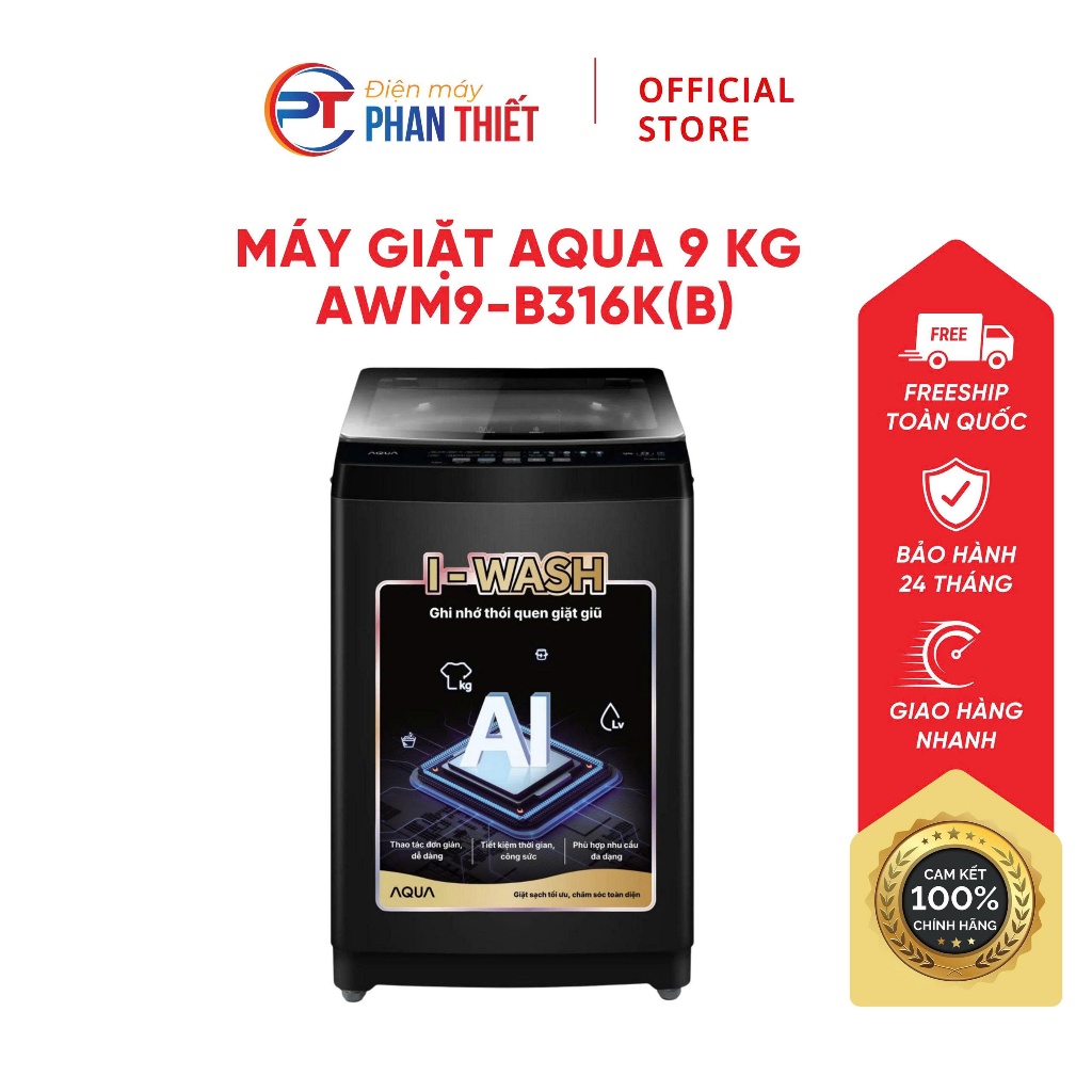 Máy giặt AQUA AWM9-B316K(B)