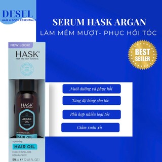 [DESEL] DẦU DƯỠNG Tóc Hask Hair Oil 18ml – Bóng Mượt, Hạn Chẻ Ngọn – Phù Hợp Tóc Khô Xơ - BAO BÌ MỚI