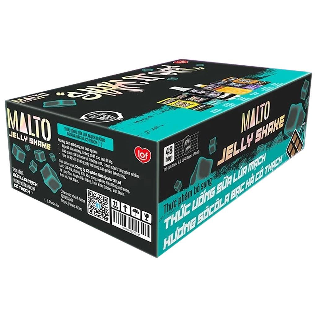 SỮA MALTO Lúa Mạch Hương Sôcôla  ĐỦ VỊ  ( Bạc Hà - vị NHO ) Có Thạch 170ml