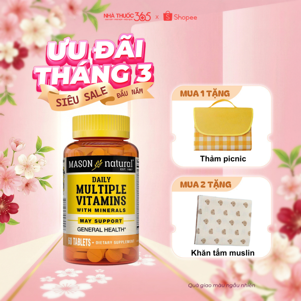 Viên Uống MASON Hỗ Trợ Sức Khoẻ Tổng Quát Natural Daily Multiple Vitamins Whith Minerals