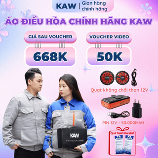 Áo Điều Hòa Chính Hãng KAW Quạt Không Chổi Than,Pin 50.000mAh Chống Nắng Chống Nóng Cực Tốt