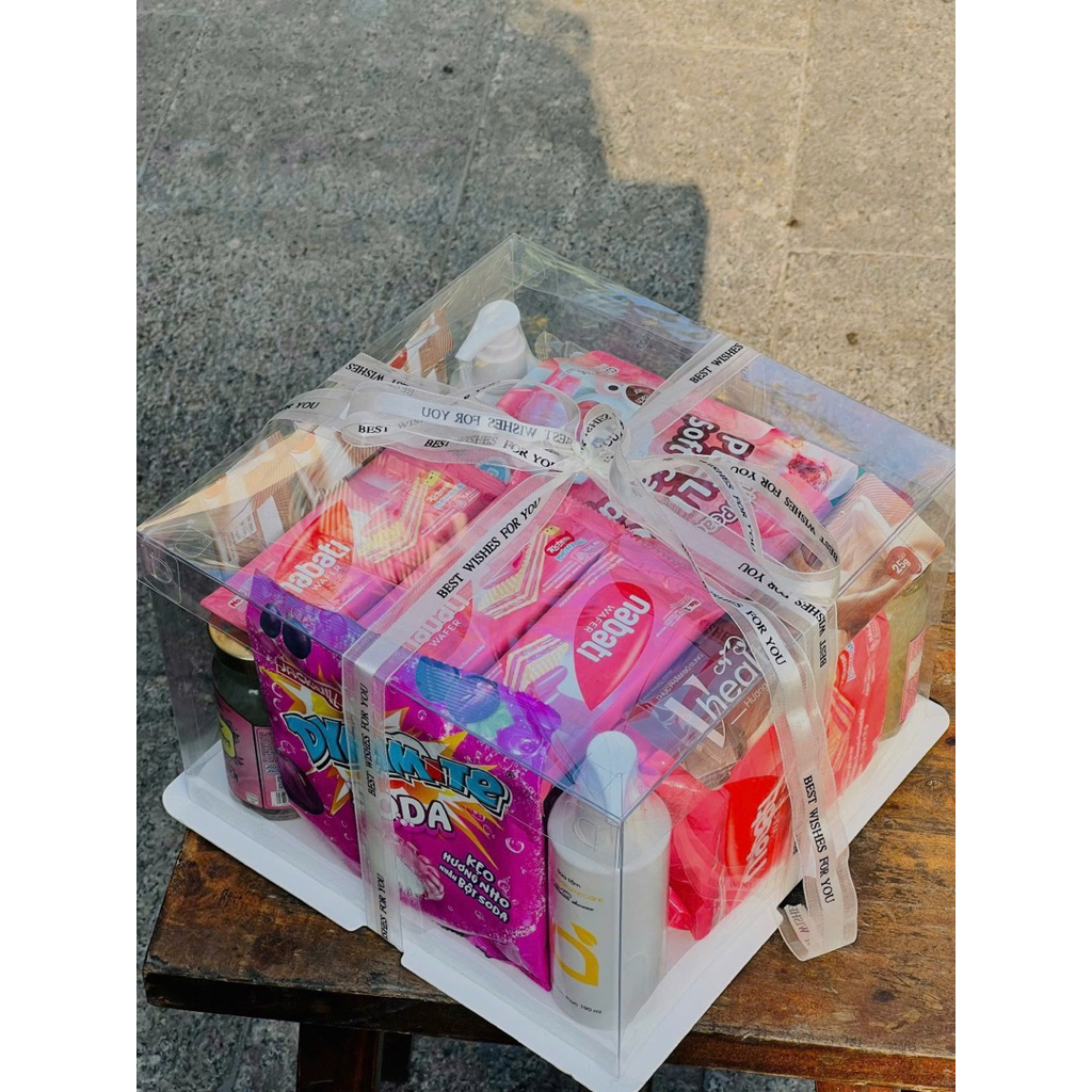 set quà tặng tone Hồng dễ thương ( Yến, sữa tắm,napati…)