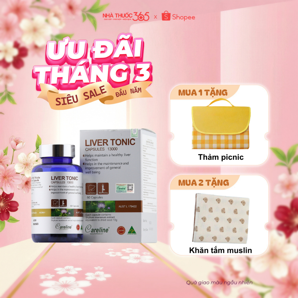 Viên Uống Bổ Gan, Bảo Vệ Cải Thiện Chức Năng Gan Careline Liver Tonic 60 Viên