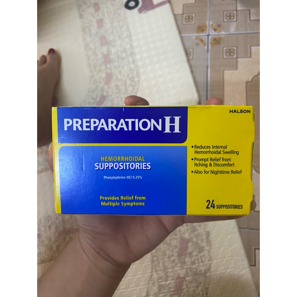hộp đặt trĩ preparationH 24v UsA
